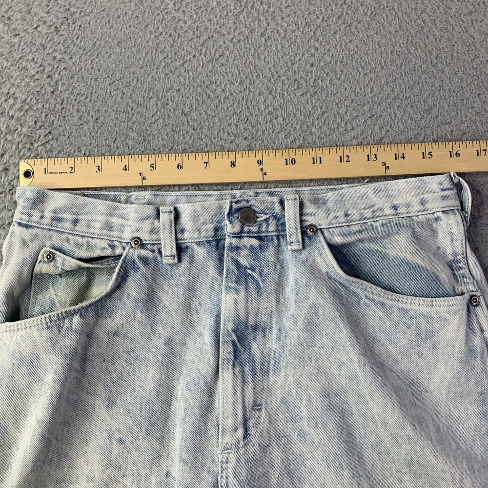 Vintage 1980s Wrangler Acid Wash Jeans Size 34x32 (32x29) Made In USA - Picture 10 of 16